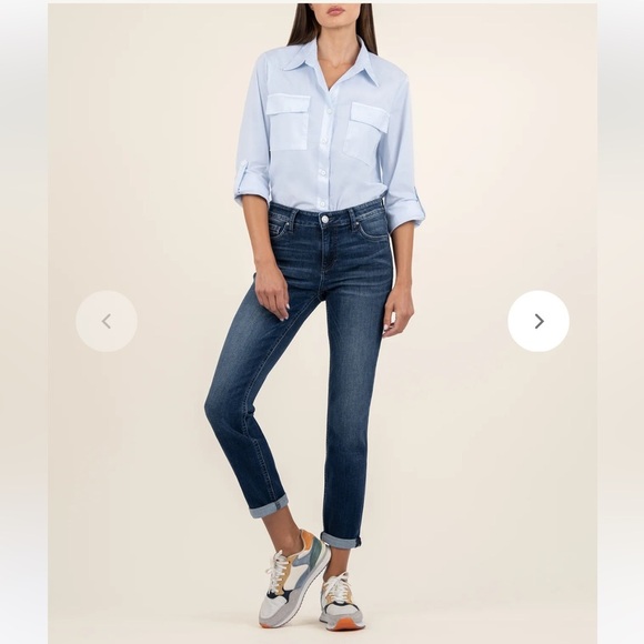 KUT from the Kloth Women's Catherine Boyfriend Jeans Denim Sz 2 NWT - Picture 1 of 12